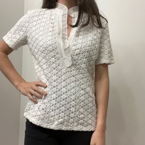 Cotton extremely comfortable crochet overlay shirt